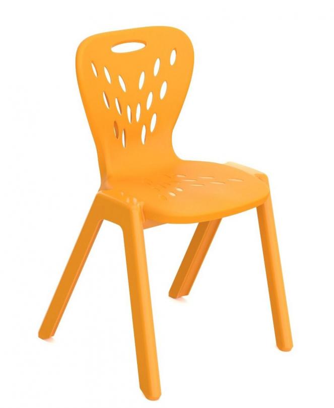 Учнівський моноблочний стілець, пластик, на ростову групу №6, АЛМАНТ, 820х550х830 мм, (h=460 мм).